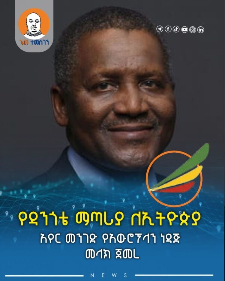 የዳንጎቴ ኩባንያ ለኢትዮጵያ አየር መንገድ የአውሮፕላን ነዳጅ ሊያቀርብ ነው