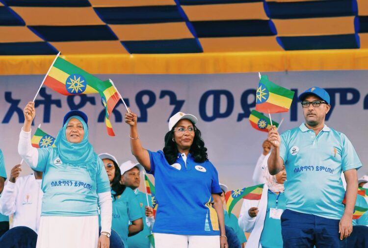 በአዲስ አበባ መስቀል አደባባይ የብልፅግና ፓርቲ የምርጫ ቅስቀሳ መርሐ ግብር ተካሄደ።