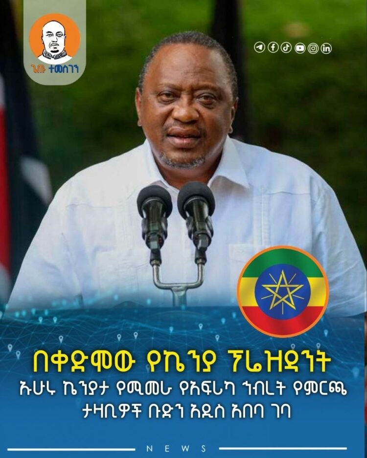 በቀድሞው የኬንያ ፕሬዝዳንት ኡሁሩ ኬንያታ የሚመራ የአፍሪካ ኅብረት የምርጫ ታዛቢዎች ቡድን አዲስ አበባ ገባ