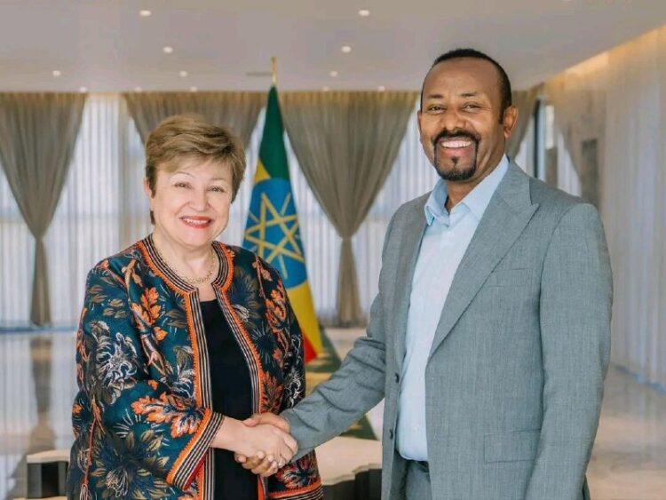 “ከዓለም አቀፉ የገንዘብ ተቋም (IMF) ዋና ዳይሬክተር ክርስታሊና ጆርጂየቫ ጋር ውይይት አድርገናል”ጠቅላይ ሚኒስትር ዐቢይ አ…