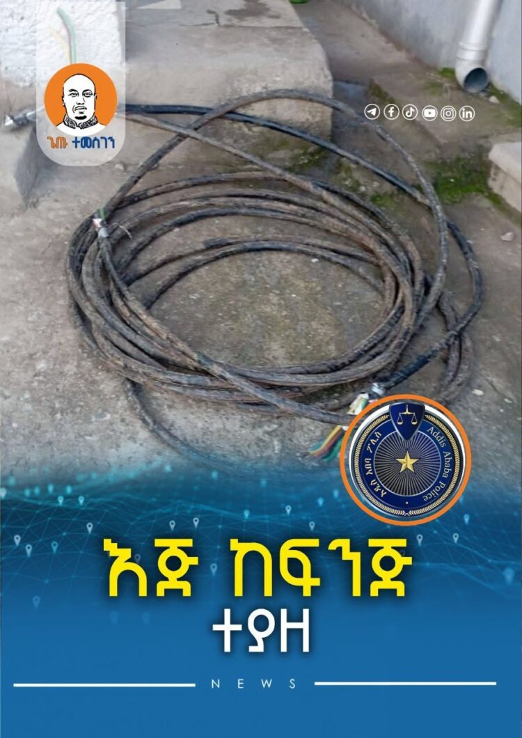 ለኮሪደር ልማት አገልግሎት በመስጠት ላይ የነበረ የኤሌክትሪክ ገመድ የሰረቀ ግለሰብ በፖሊስ አባላት እጅ ከፍንጅ ተያዘ