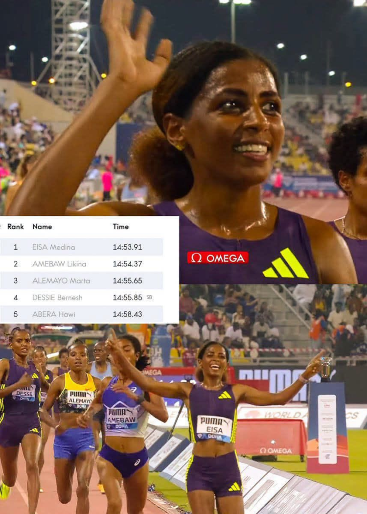 መዲና ኢሳ በዶሃ ዳይመንድ ሊግ 5,000 ሜትር ውድድር አሸነፈች