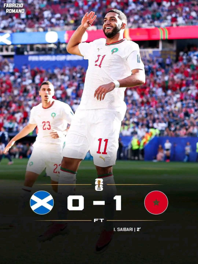 ሞሮኮ ስኮትላንድን 1-0 በማሸነፍ ወደ ጥሎ ማለፍ ምዕራፍ ጉዞ ተቃርባለች