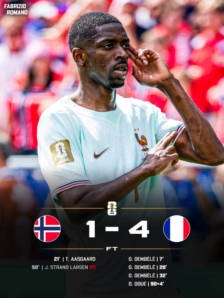 ፈረንሳይ ኖርዌይን 4-1 አሸነፈች!